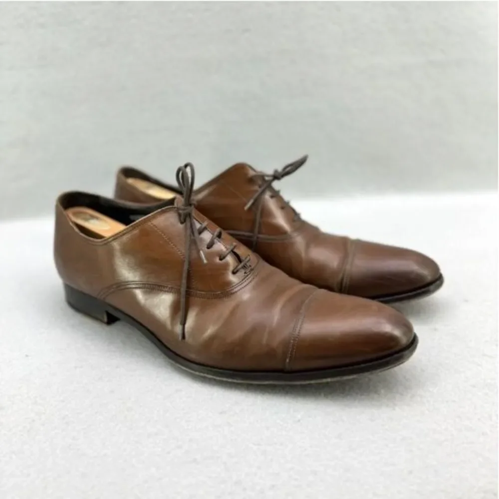 TO BOOT NEW YORK 'Brandon' Brown Leather Cap Toe Oxfords Size US 11.5